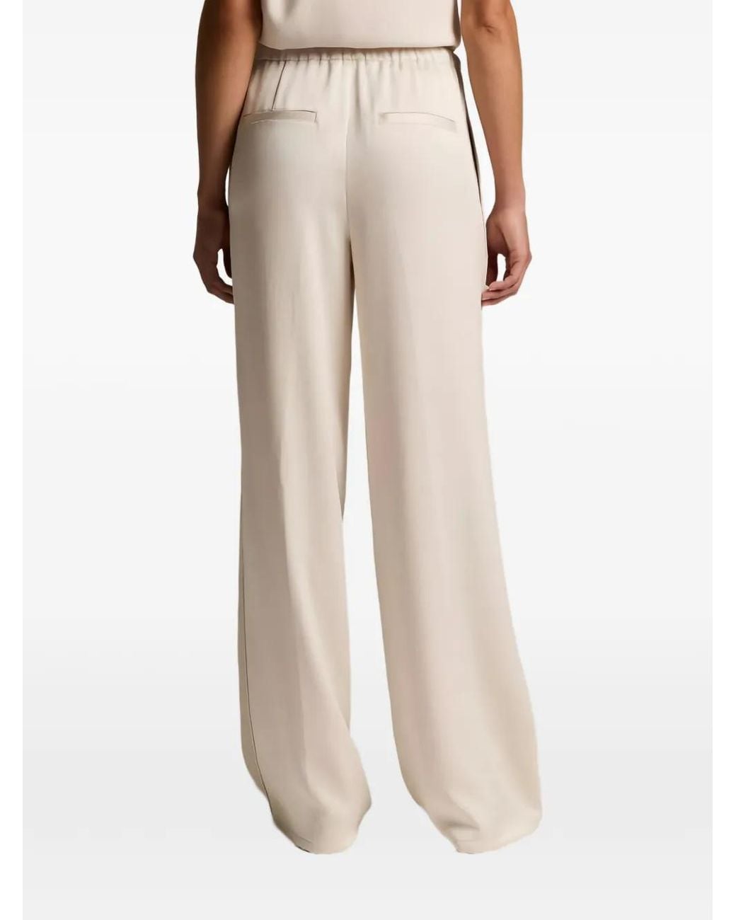 Vince Natural Drawstring Wide-Leg Track Pants