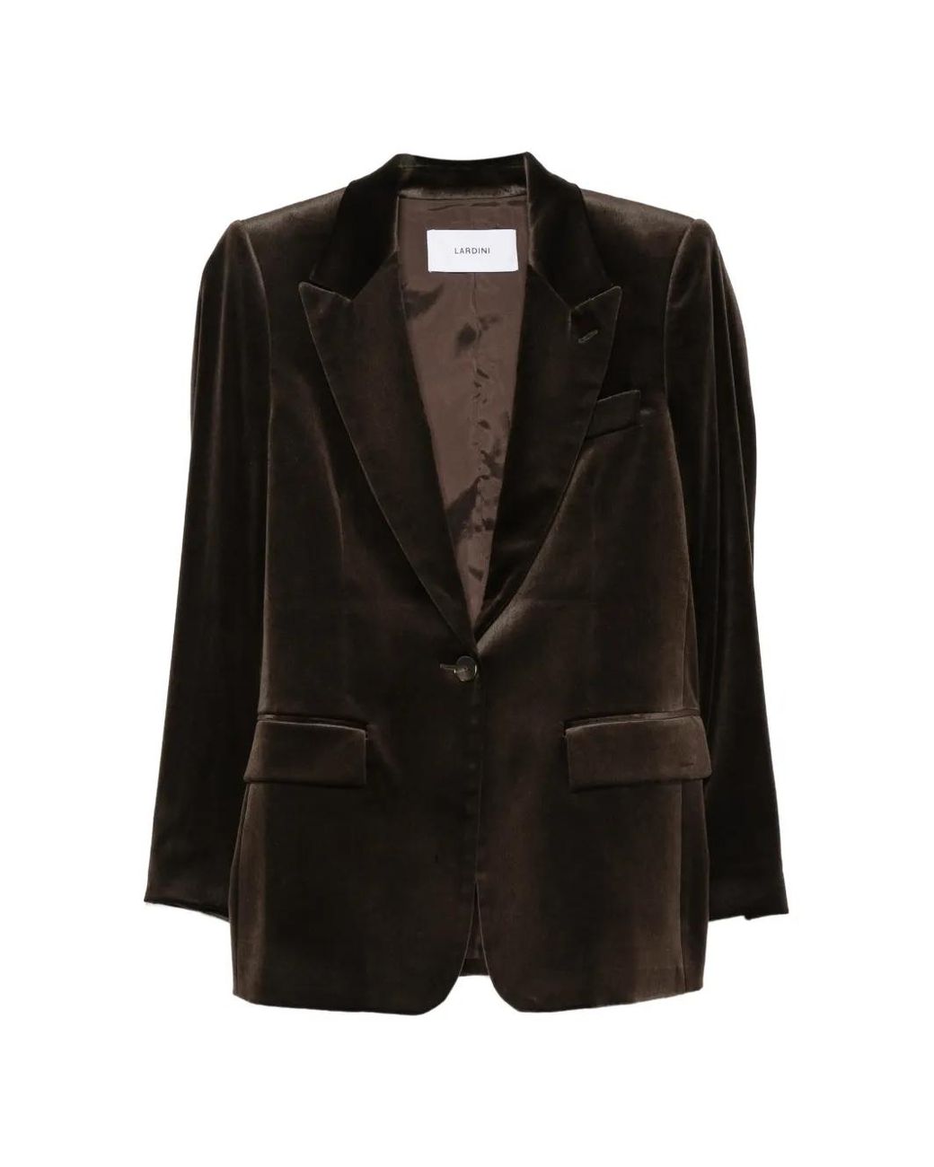 Lardini Black Angeliu Velvet Single-Breasted Blazer