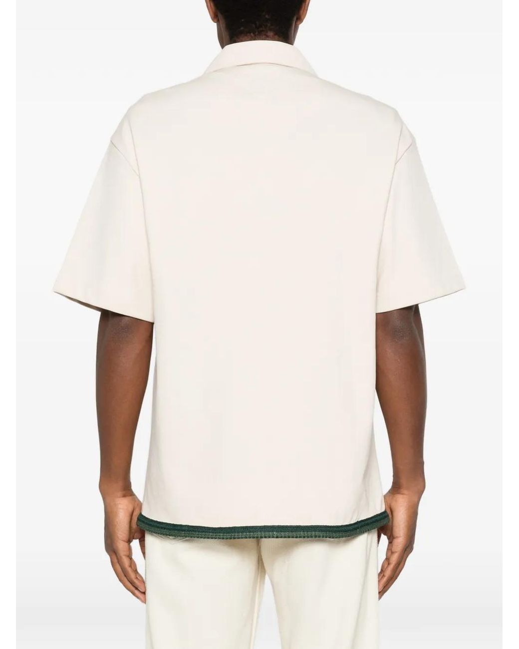 Emporio Armani White Logo-Embroidered Shirt for men