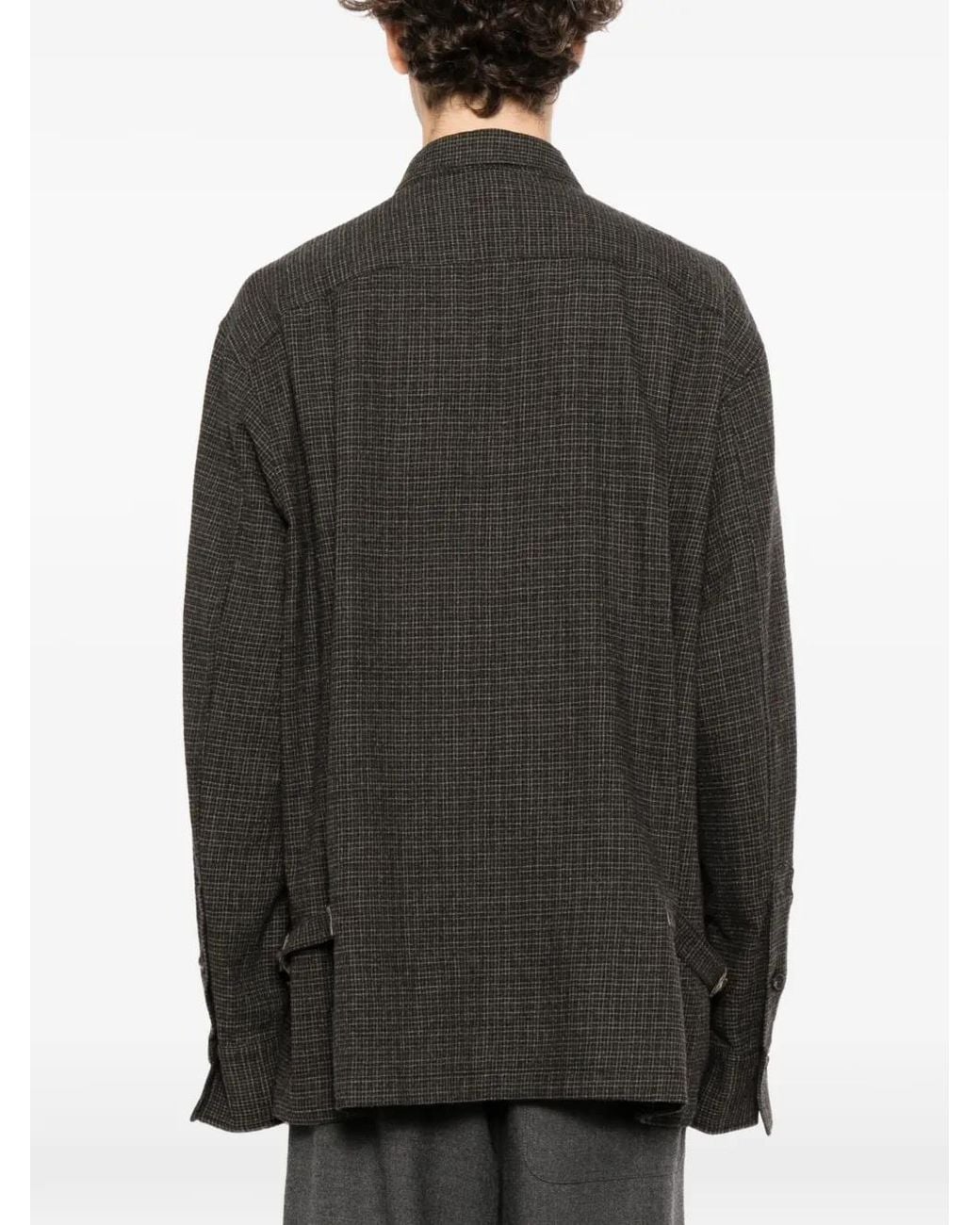 Camicia A Quadri di Ziggy Chen in Black da Uomo