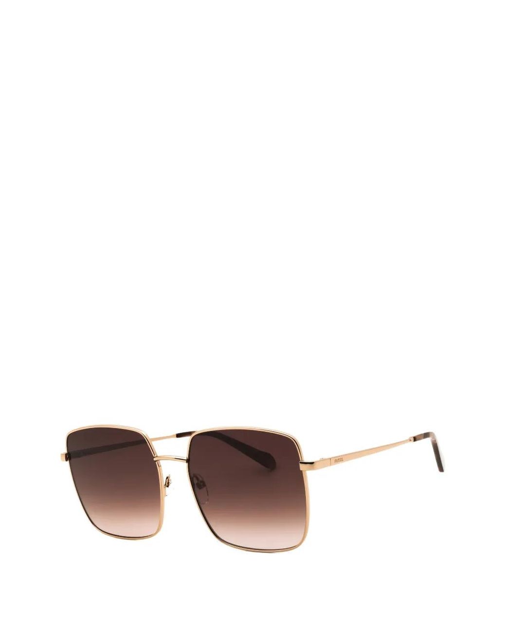 Fossil Brown Rectangle-Frame Sunglasses