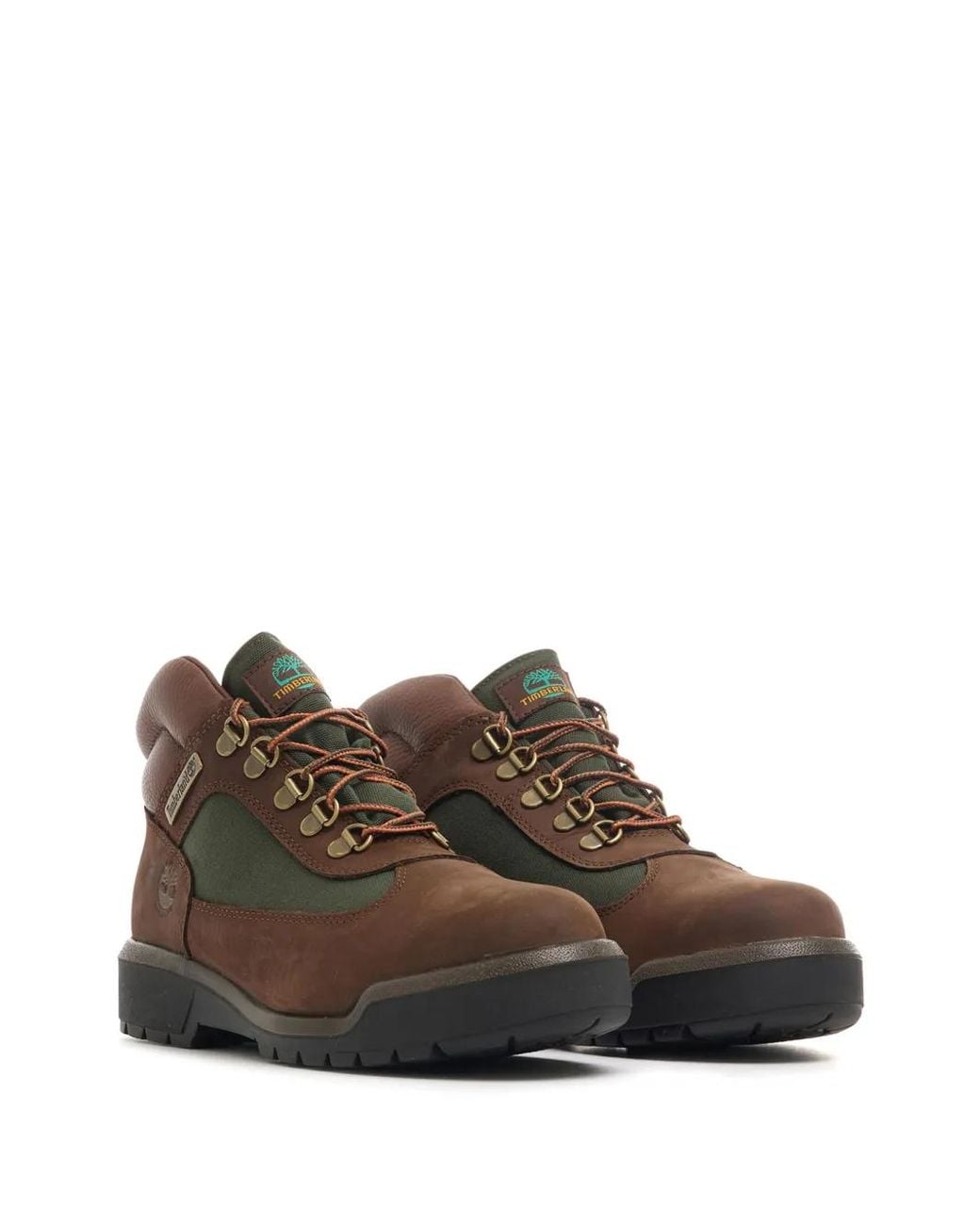 Timberland Brown Panelled Leather Ankle Boots for men