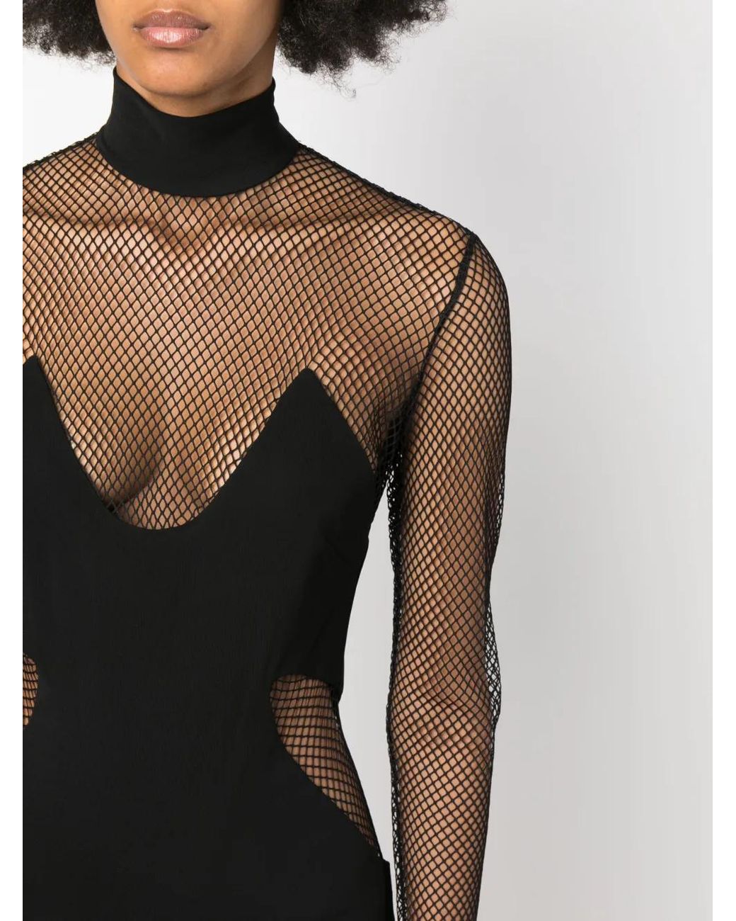 Tom Ford Black Illusion Mesh-panel Minidress