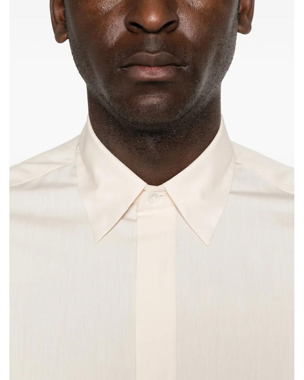 Lardini White Collared Long-Sleeve Shirt for men