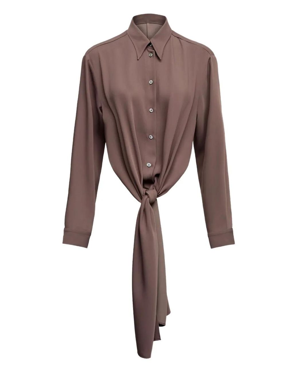 MM6 by Maison Margiela Brown Long-Sleeved Shirt