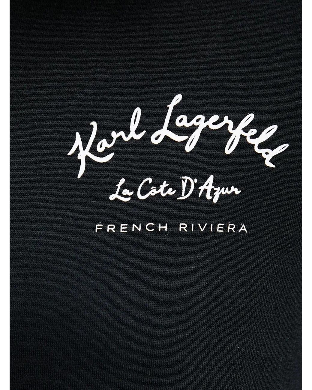 Karl Lagerfeld Black Logo-Print Sweatshirt