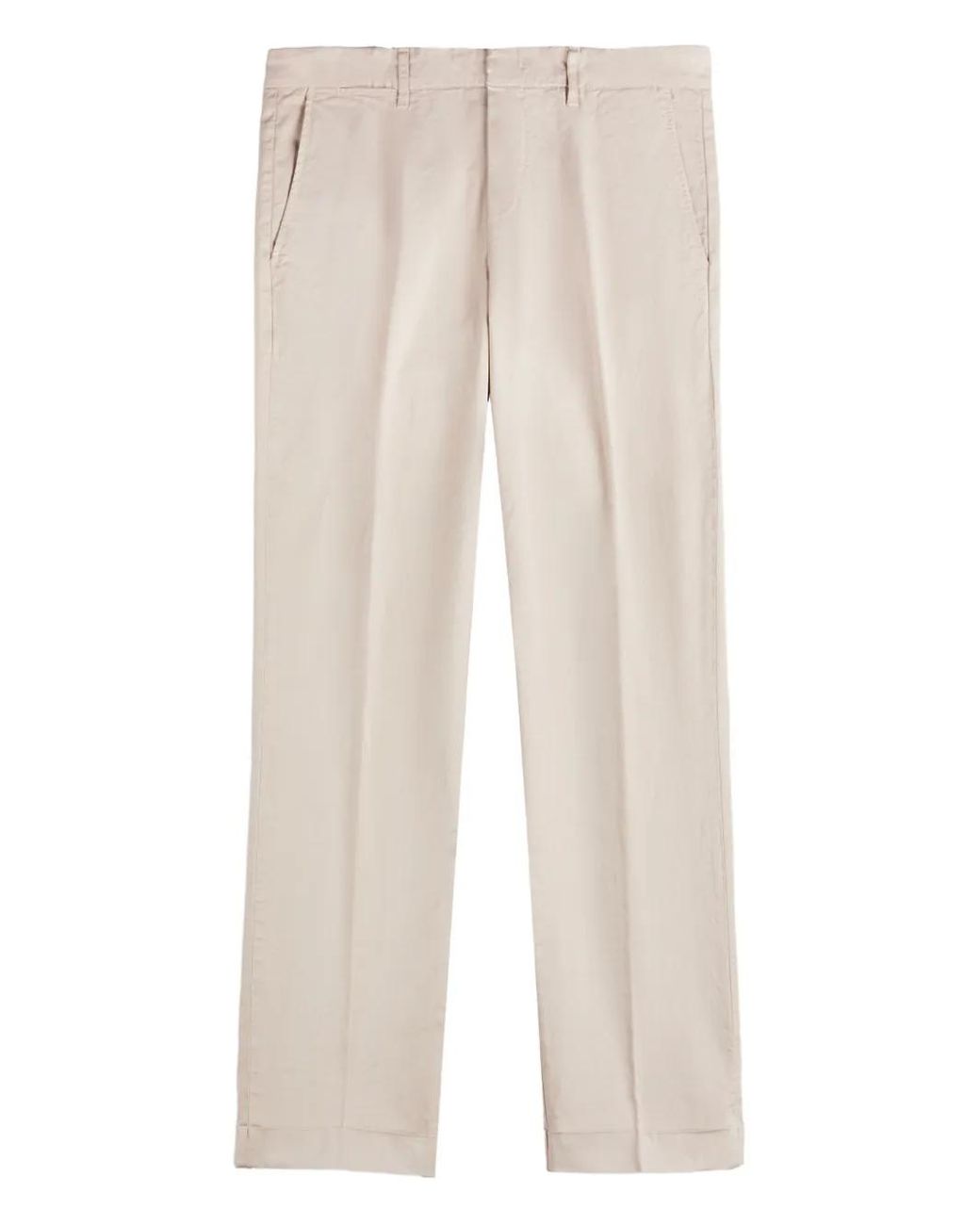 Fay White Rolled-Hems Capri Classic Trousers for men