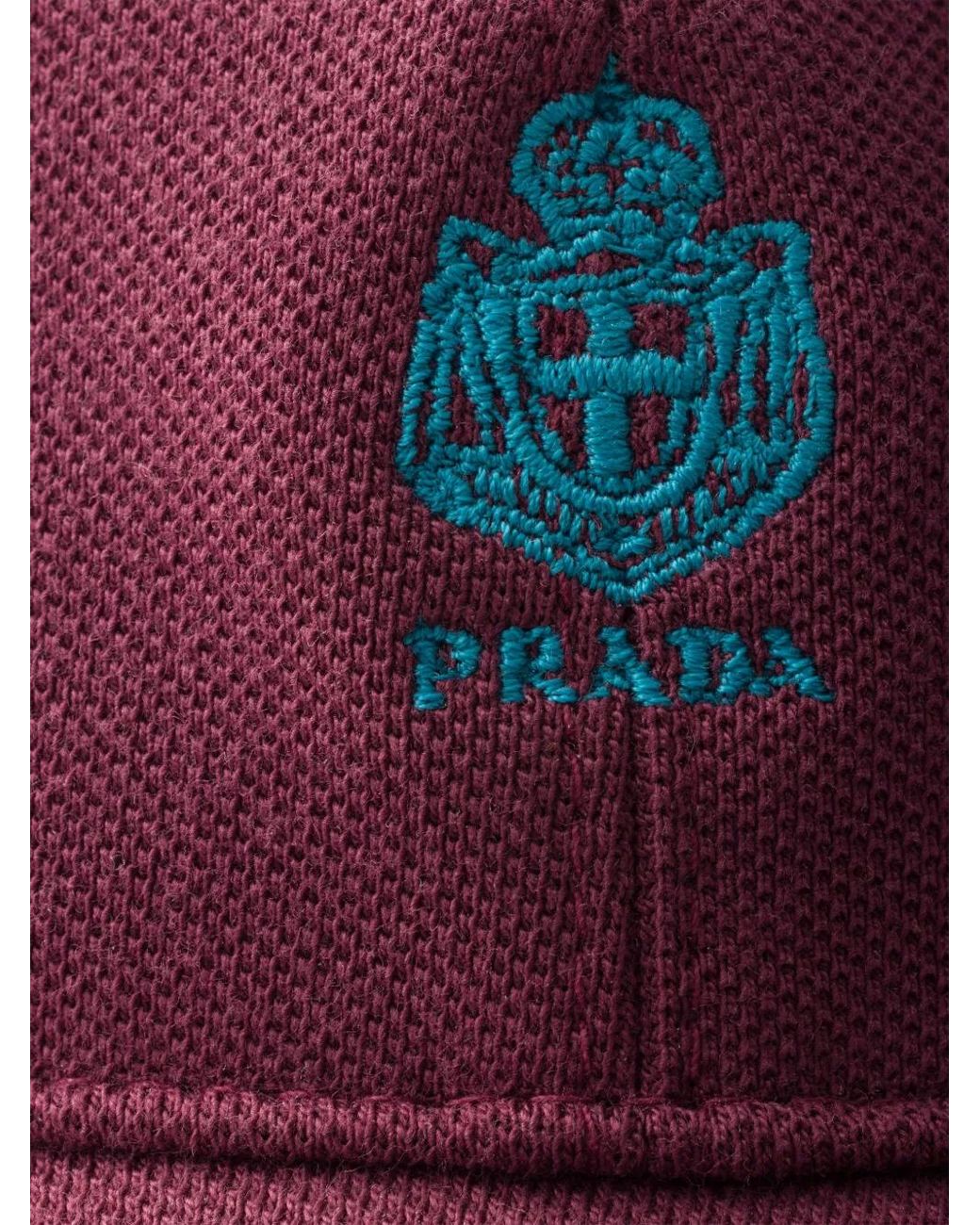Prada Purple Old Piqué Baseball Cap