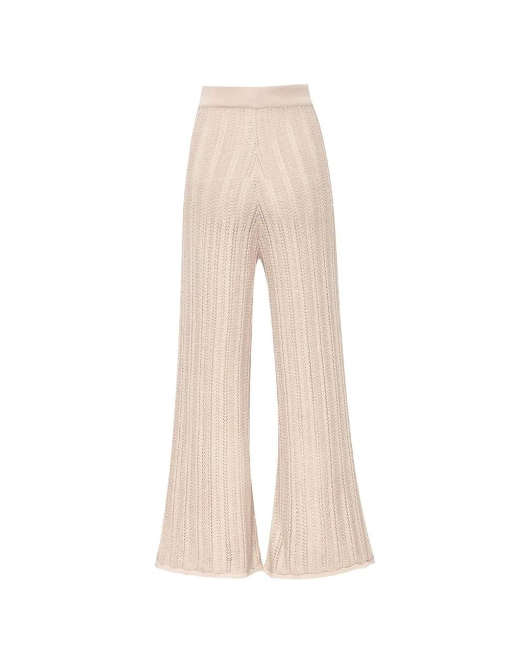 Baobab White Corsica Sheer Palazzo Pants