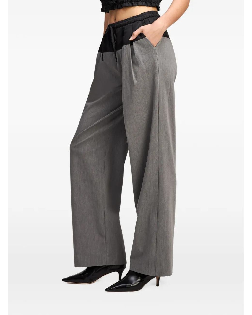 Cinq À Sept Gray Pantalon En Lin Elisabetta À Coupe Ample