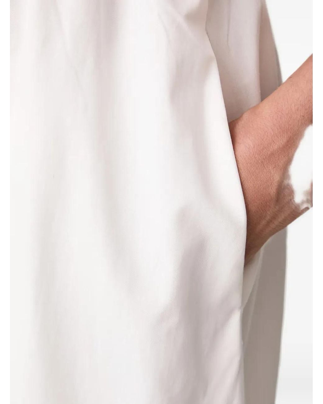 Marc O' Polo White Ruffled Sleeveless Midi Dress