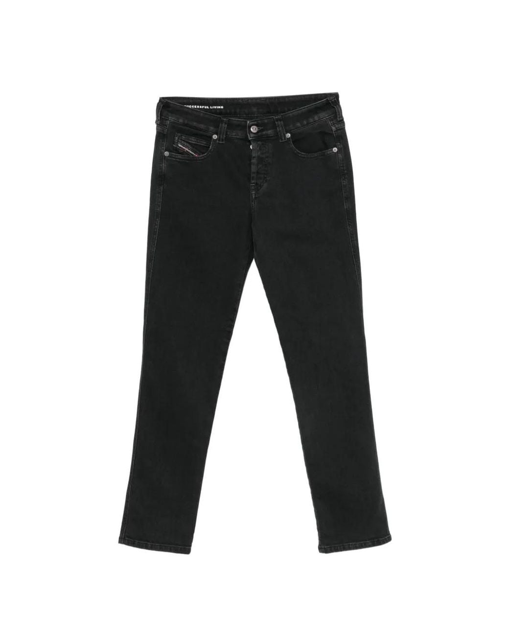 DIESEL Black 1992 D-Jiann Logo-Patch Jeans