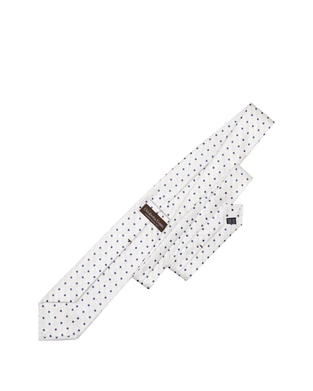 Elizabetta White Tiburtina Chevron-Patterned Tie for men