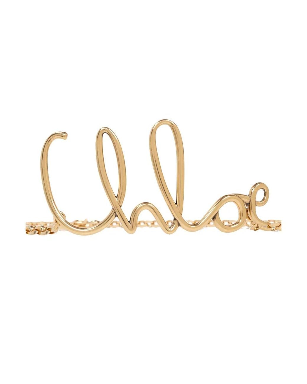 Chloé Metallic Chloè Iconic Belt With Logo