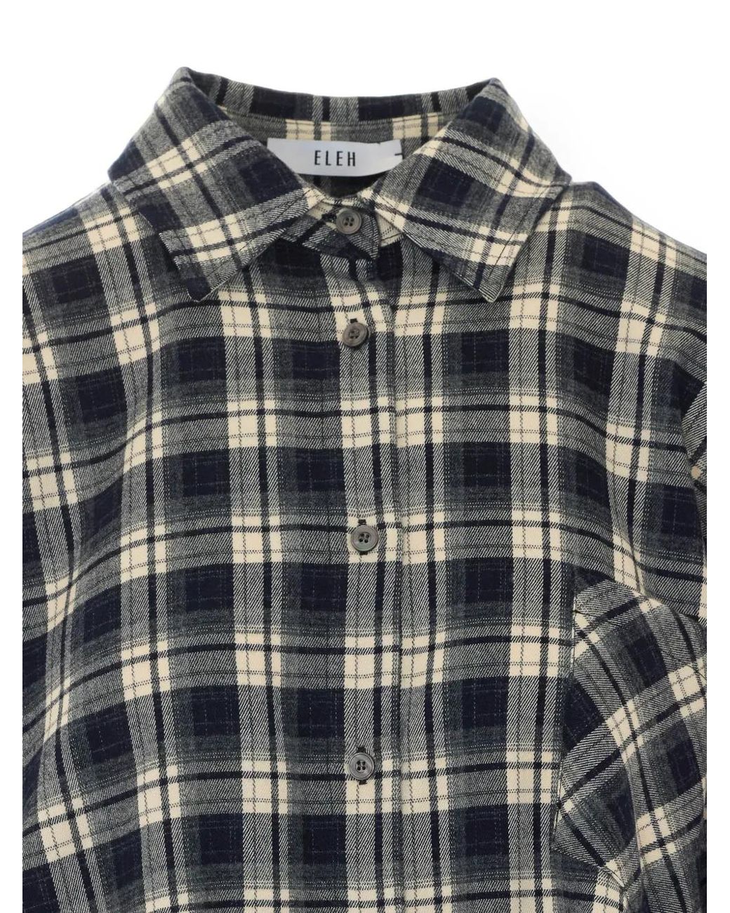 Elle Gray Check-Print Shirt