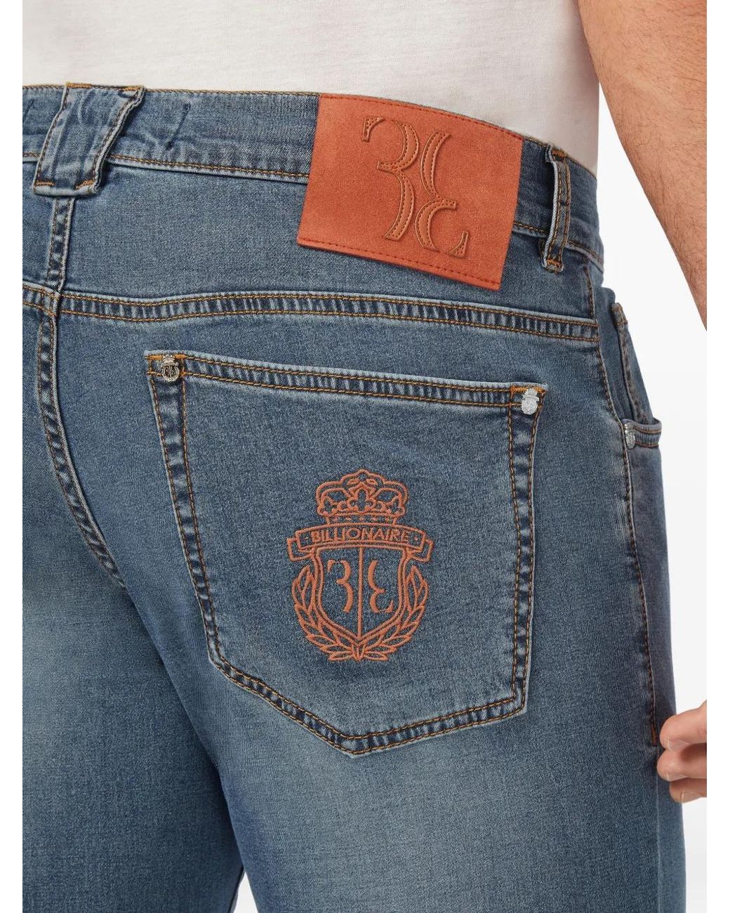 Vaqueros Con Cinco Bolsillos Billionaire de hombre de color Blue