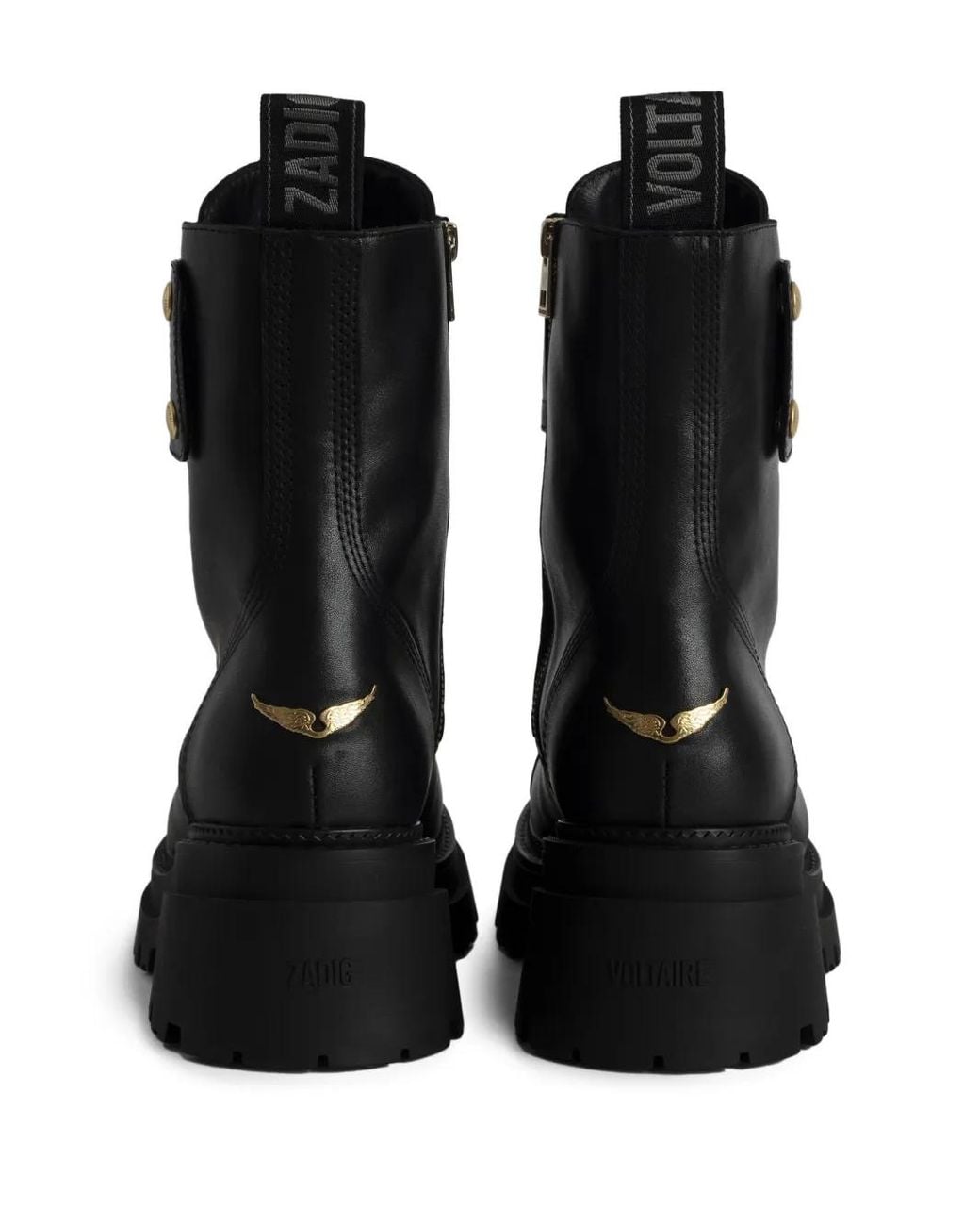 Zadig & Voltaire Black Joe Chunky-Sole Leather Ankle Boots