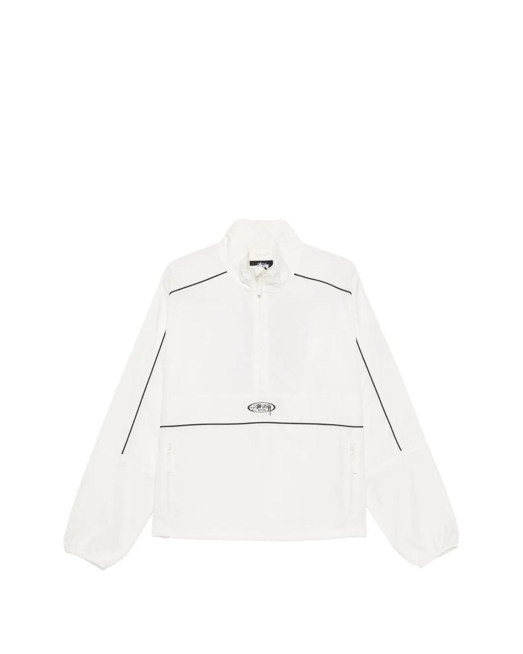 Stussy White Logo-Embroidered Windbreaker for men