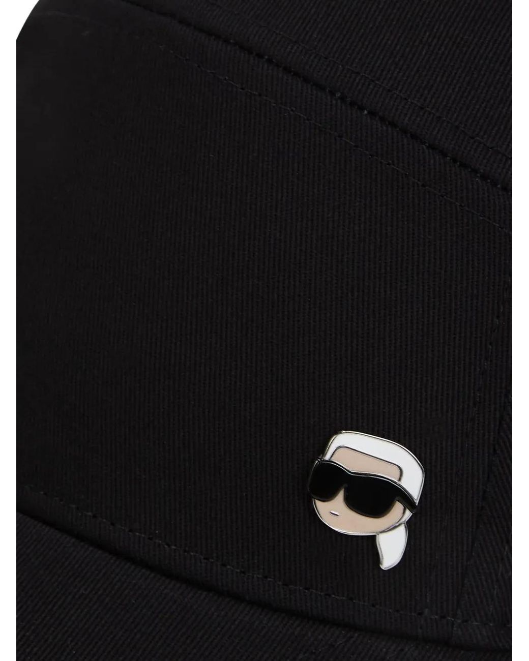 Karl Lagerfeld Black Ikon Baseball Cap