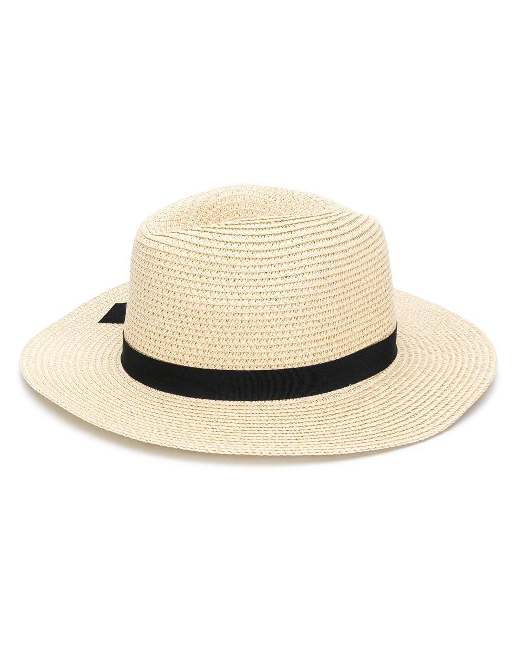 Polo Ralph Lauren Bow-band Straw Hat in Natural | Lyst