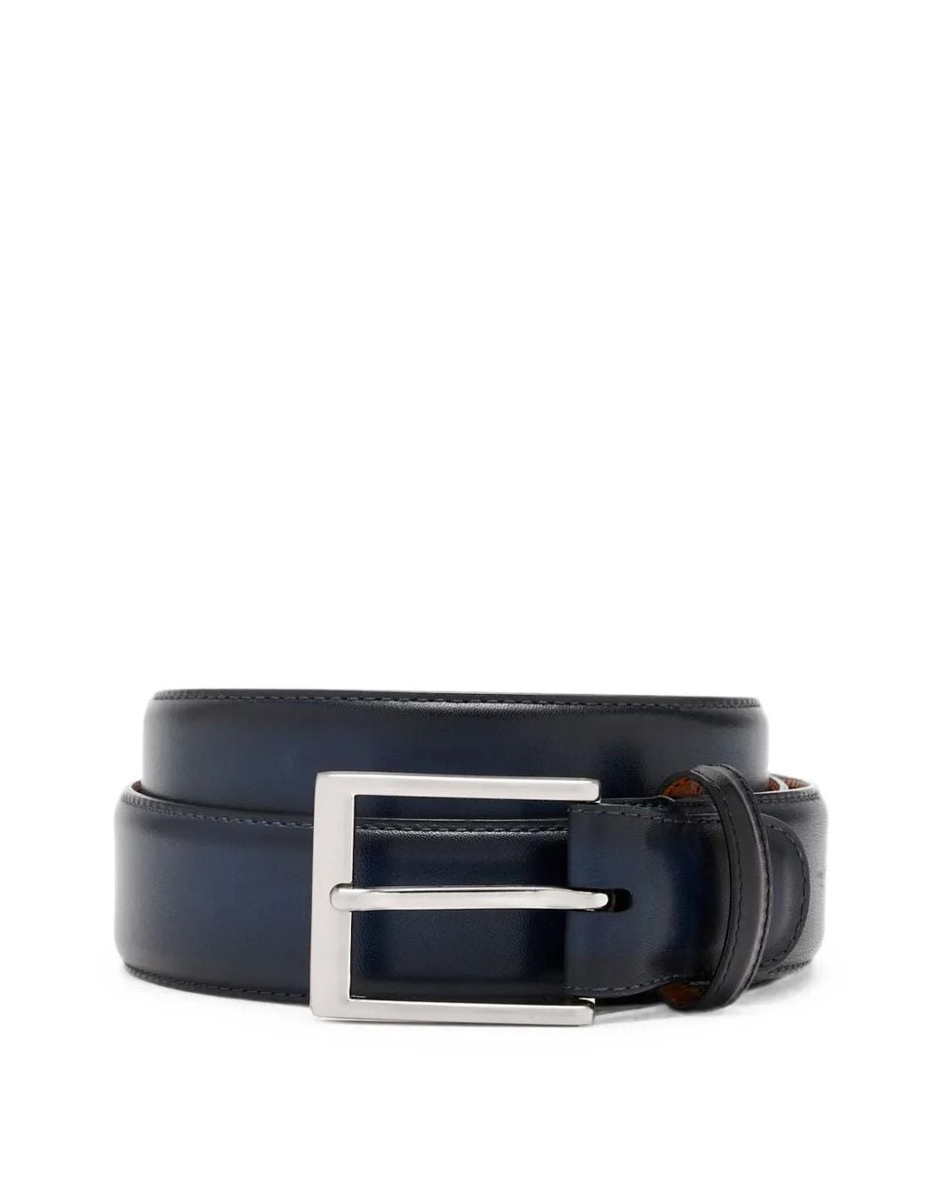Magnanni Shoes Blue Leather Belt for men