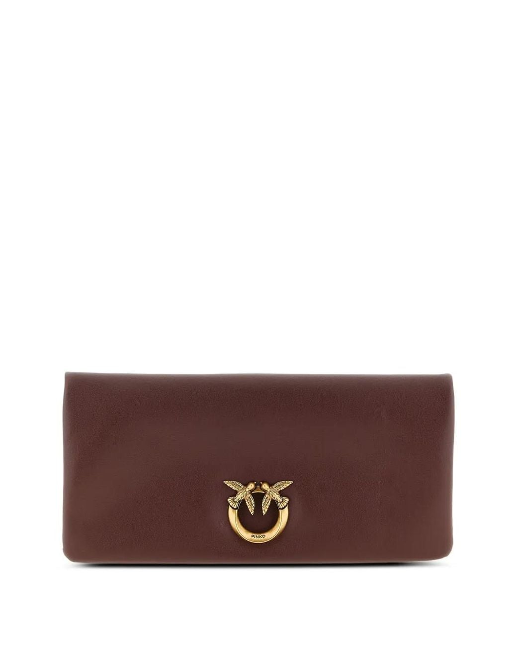 Pinko Brown Love Click Soft Clutch