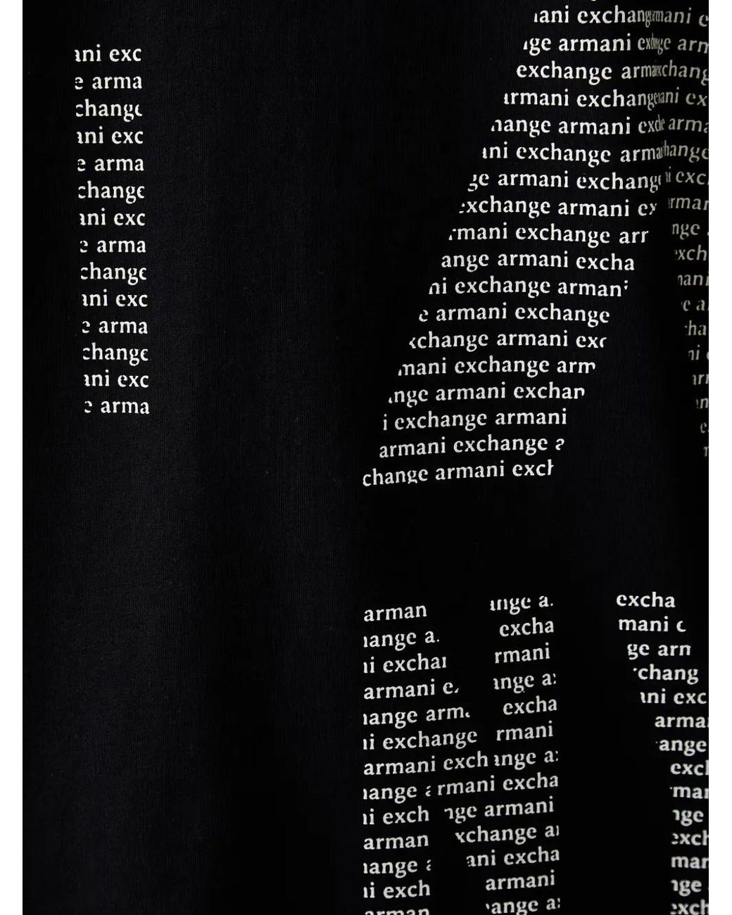 ARMANI EXCHANGE Black Logo-Print T-Shirt for men