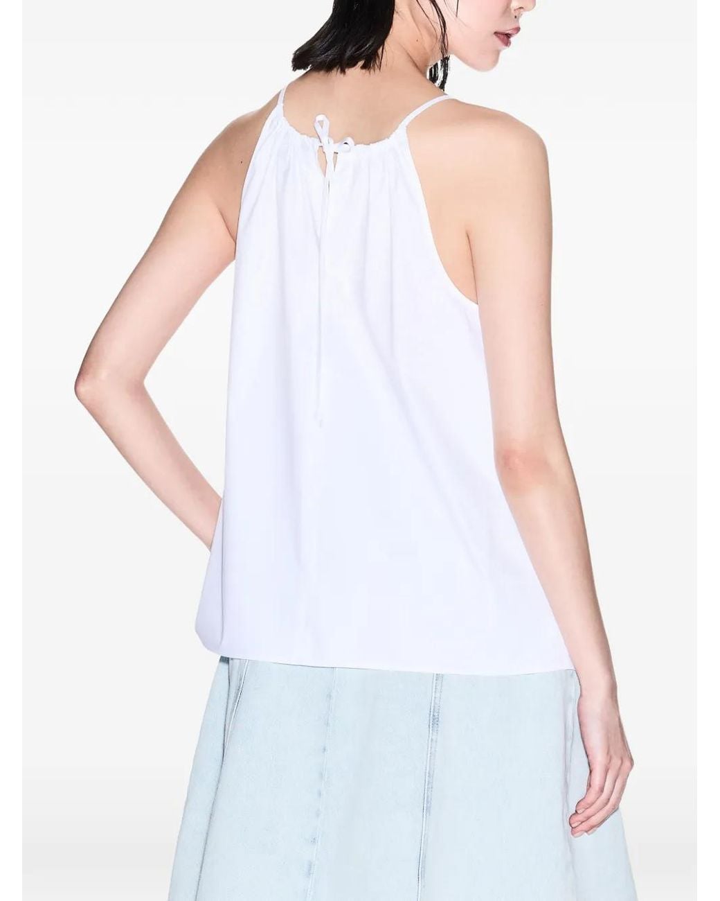 ARMANI EXCHANGE White Halterneck Blouse