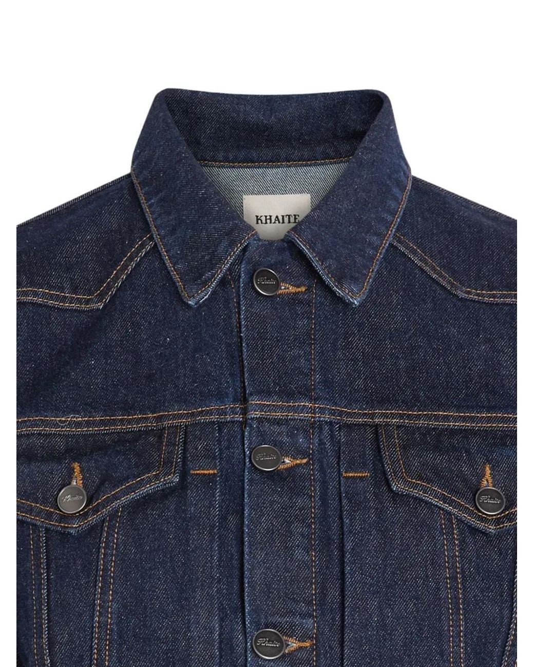 Khaite Blue Augustine Buttoned Jacket