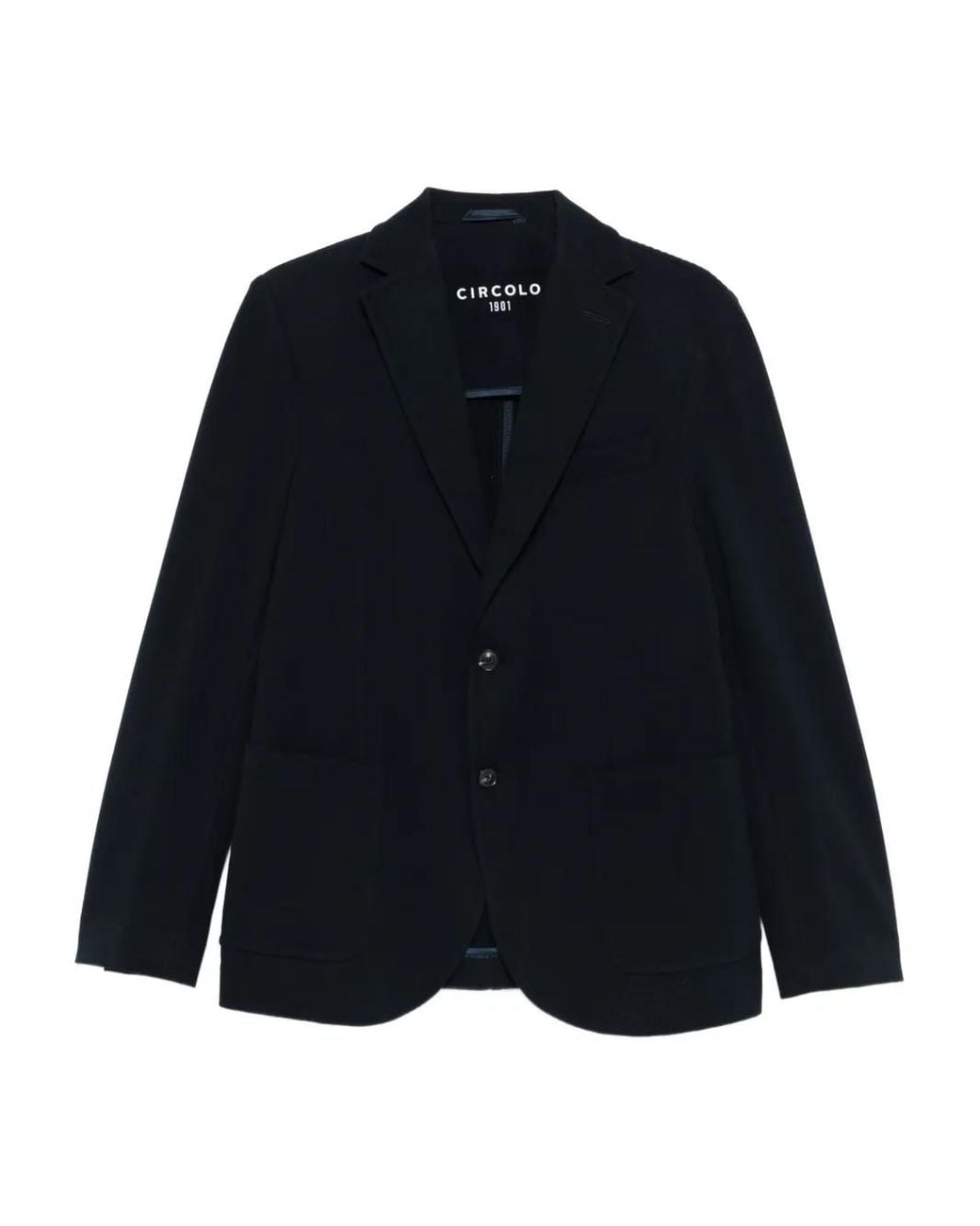 Circolo 1901 Blue Two-Button Patch-Pocket Blazer for men