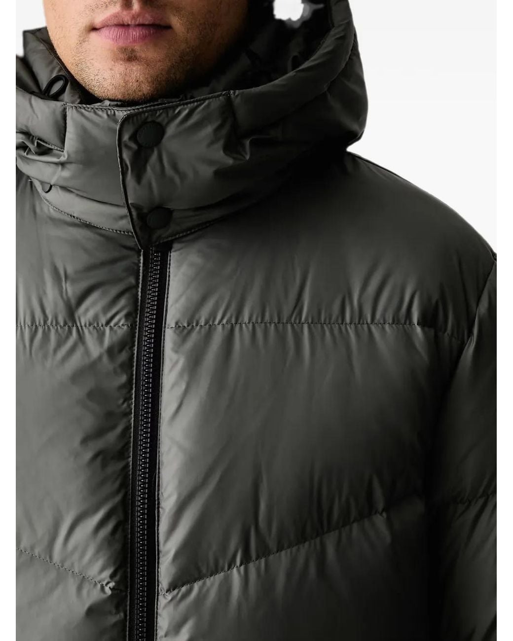 Marc O' Polo Gray Quilted Hooded Jacket for men