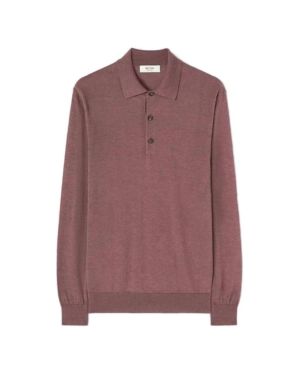 RETORI Purple Long-Sleeve Polo Shirt for men