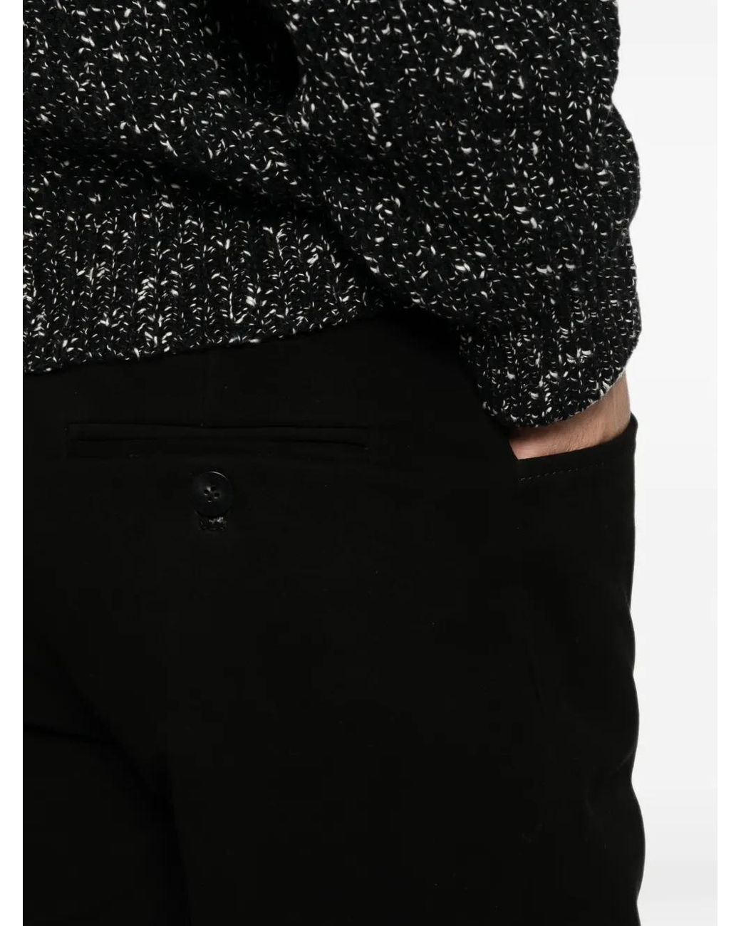 Ernest W. Baker Black Suede Flared Trousers for men
