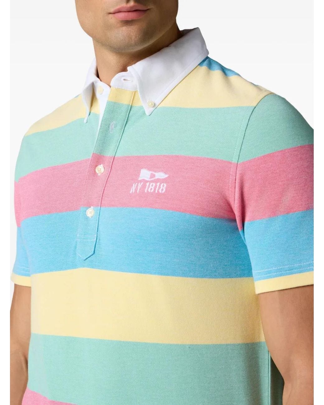 Brooks Brothers Blue Striped Polo Shirt for men