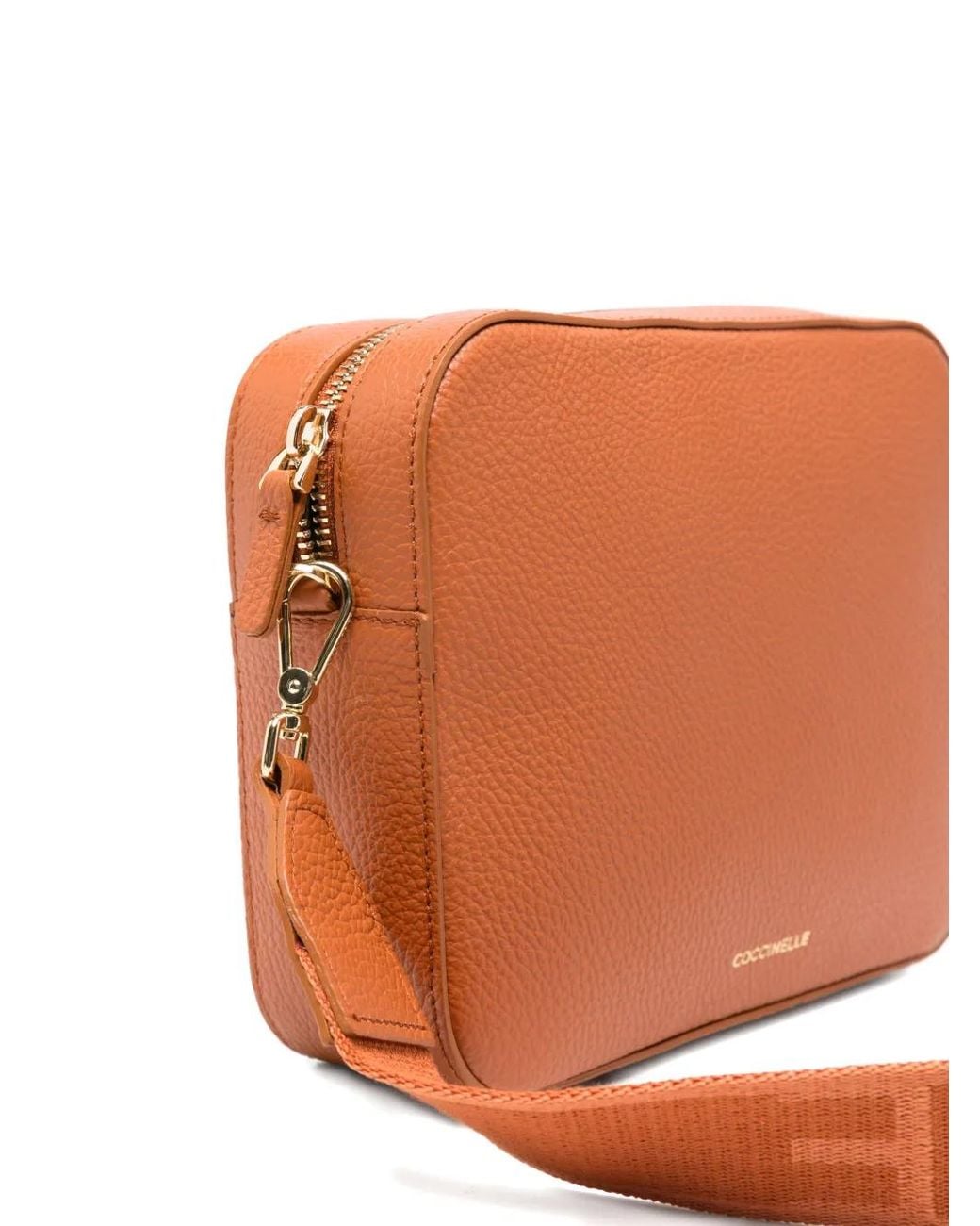 Bandolera de piel con cremallera Coccinelle de color Orange