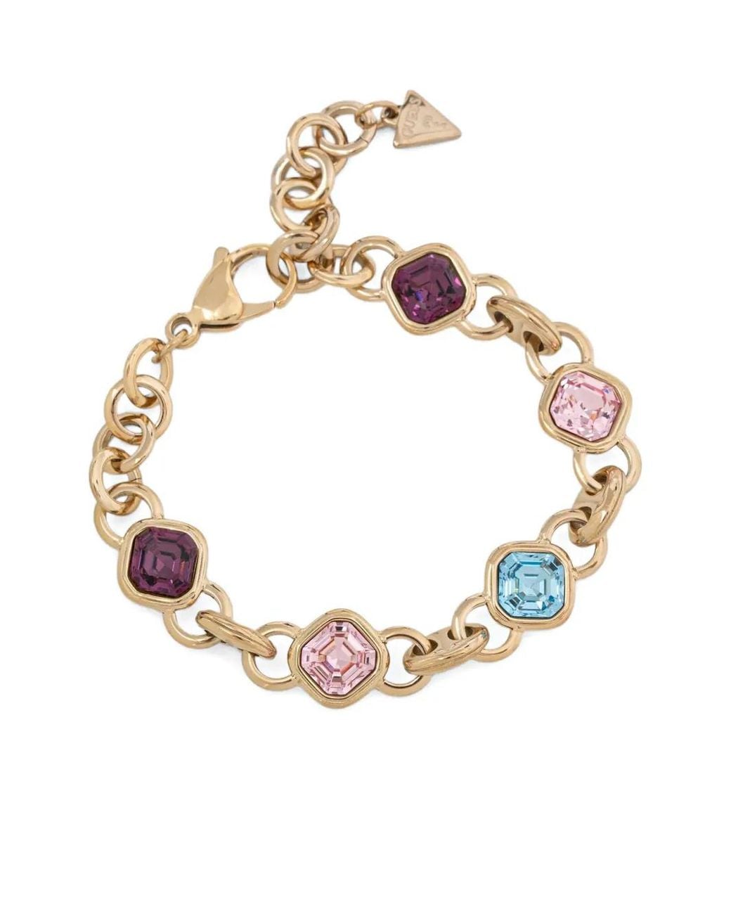 Guess White Mamounia Square-Charm Bracelet