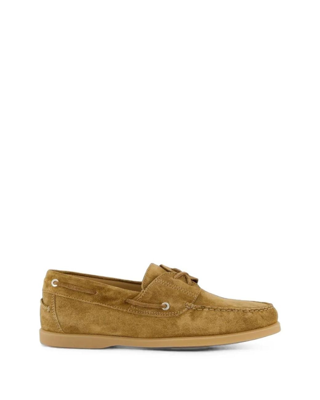 Atelier Verdi Brown Suede Boat Shoes for men