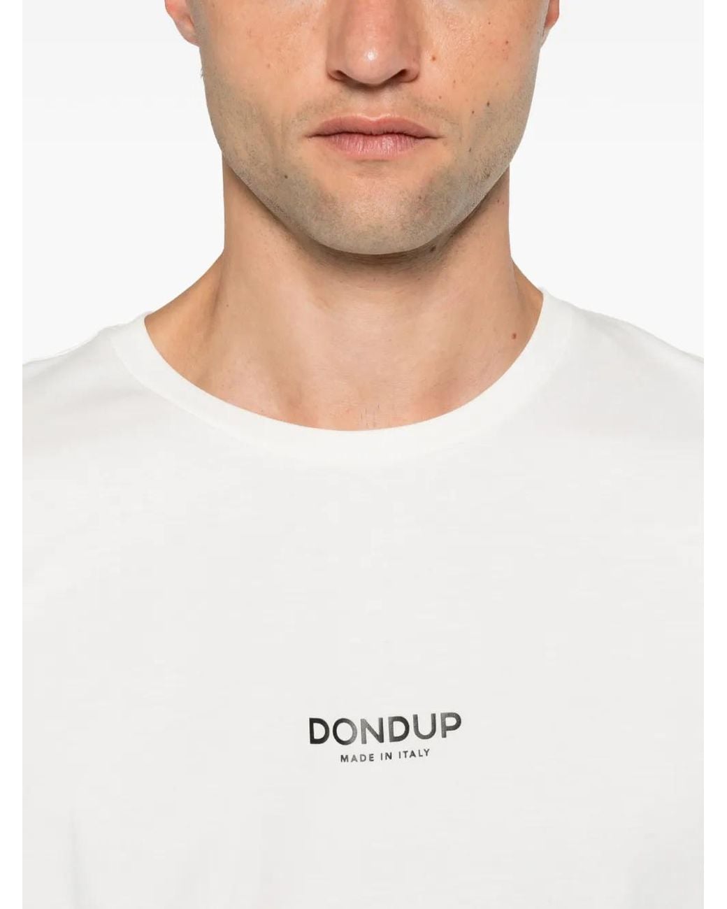 Dondup White Logo-Print T-Shirt for men