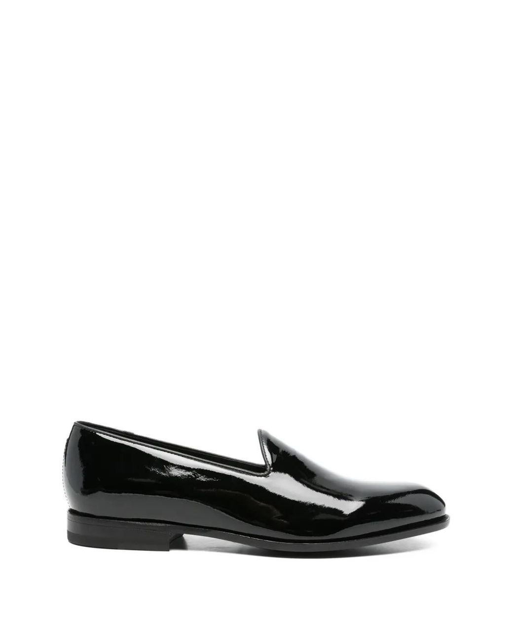 Tagliatore Black Patent Leather Loafers for men