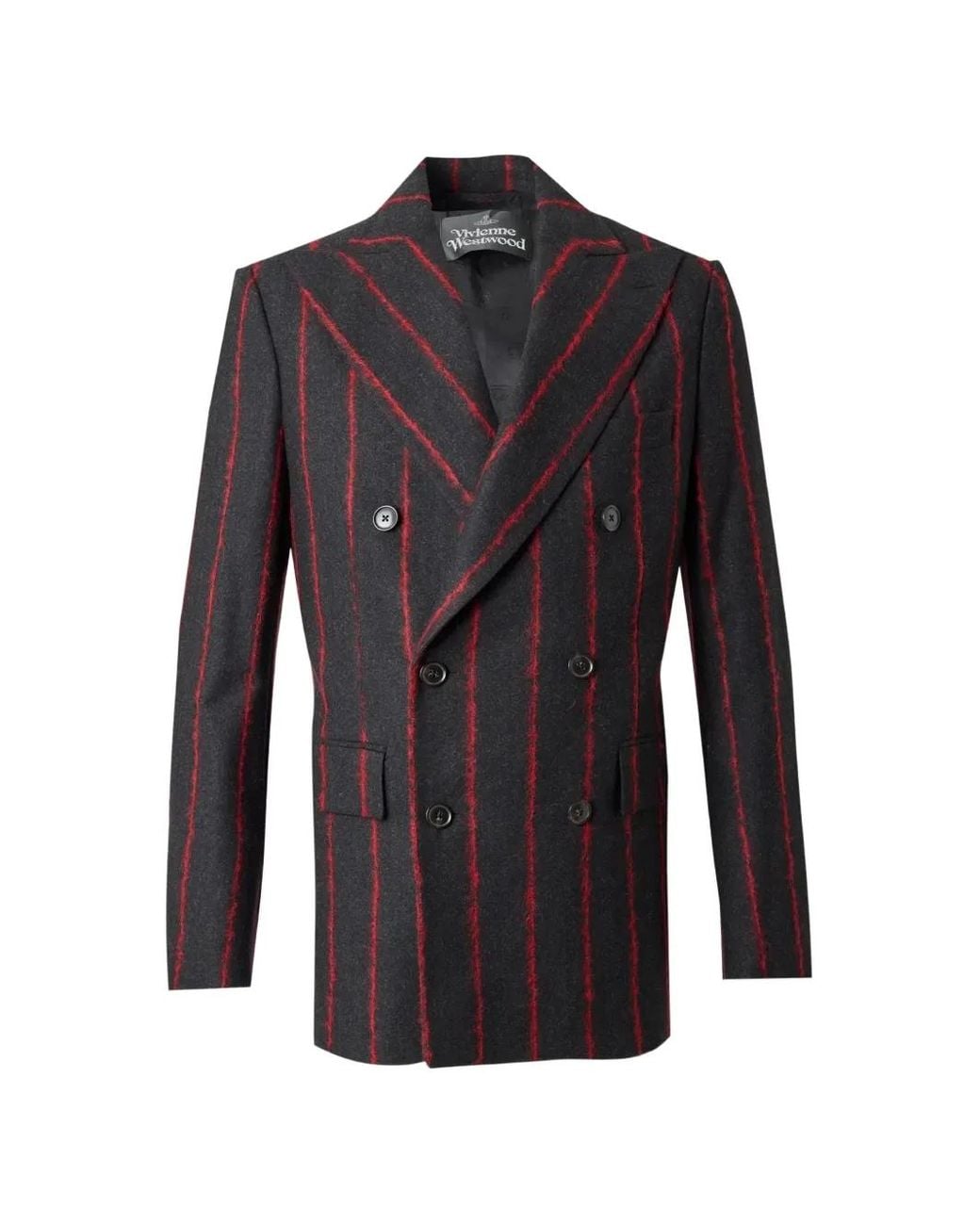 Vivienne Westwood Blue Captain Pinstriped Double-Breasted Jacket for men