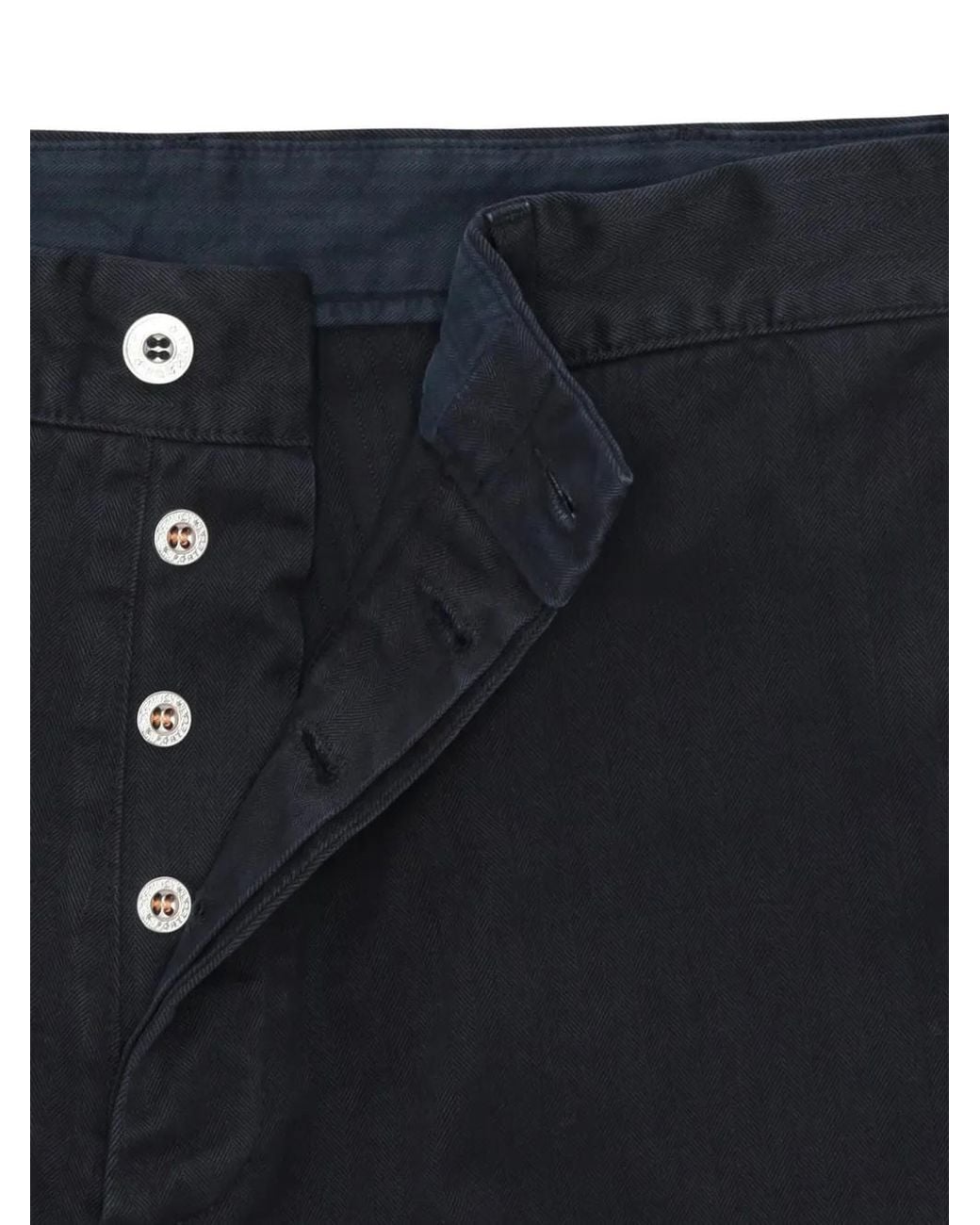 Fortela Blue Herringbone Cotton Trousers for men