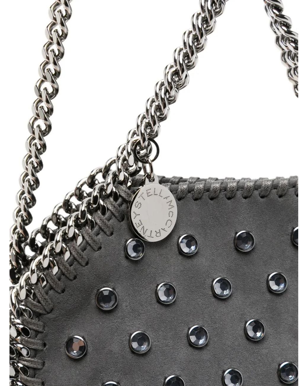 Stella McCartney White Falabella Crystal-Embellished Tote Bag