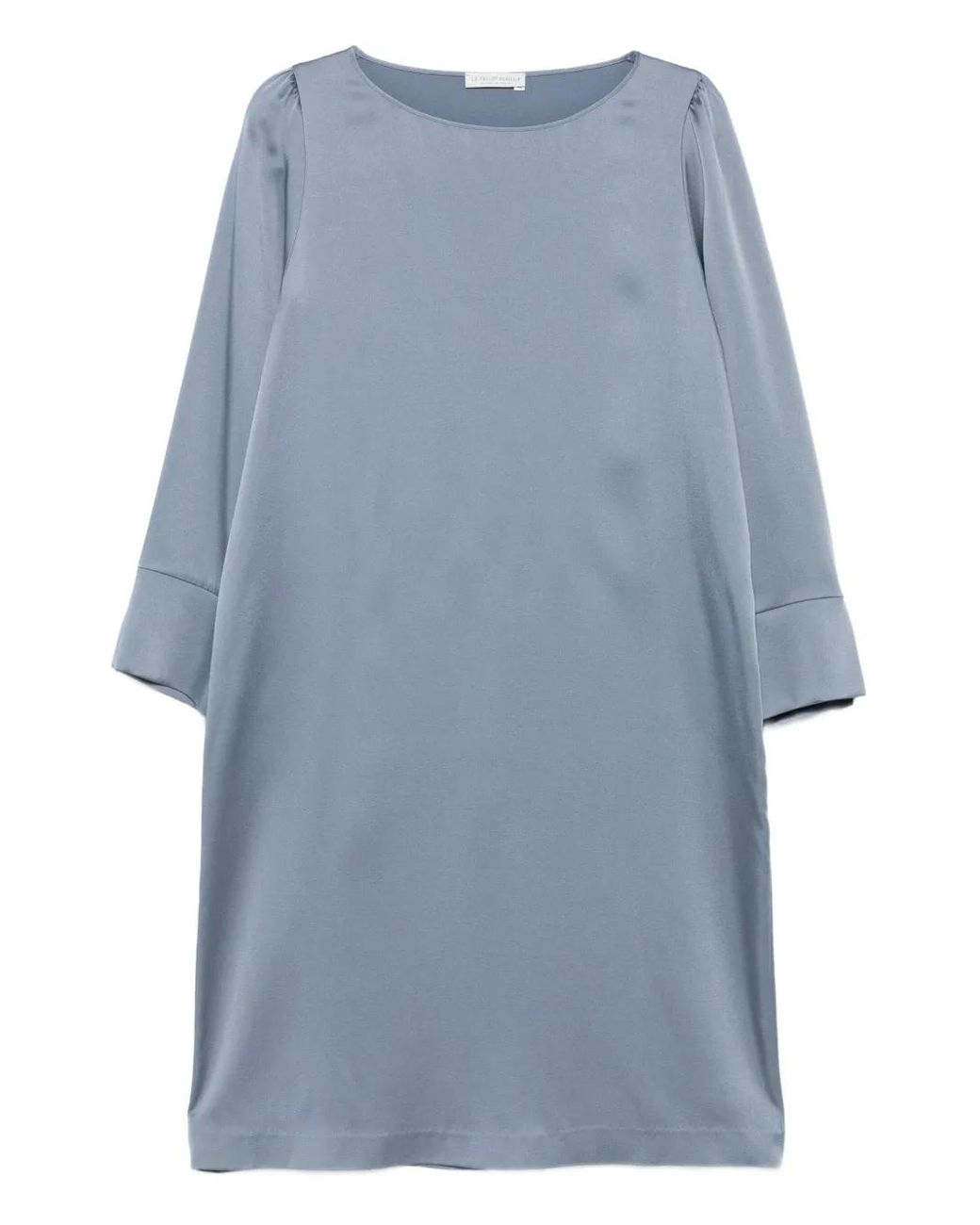 Le Tricot Perugia Blue Cuff-Sleeve Midi Dress