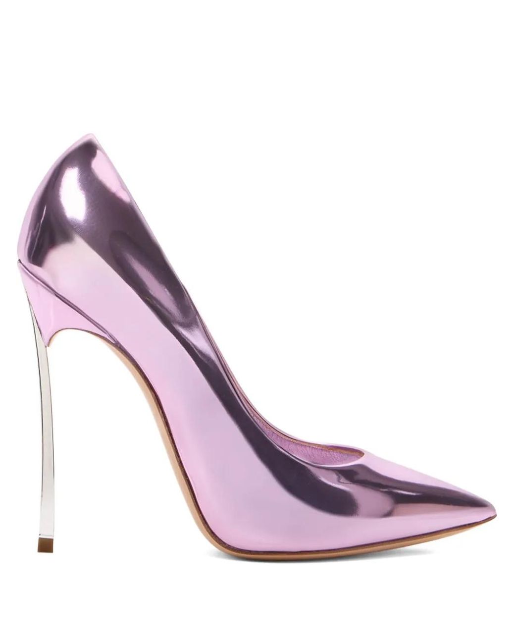 Casadei Pink 120Mm Blade Interstellar Metallic Pumps