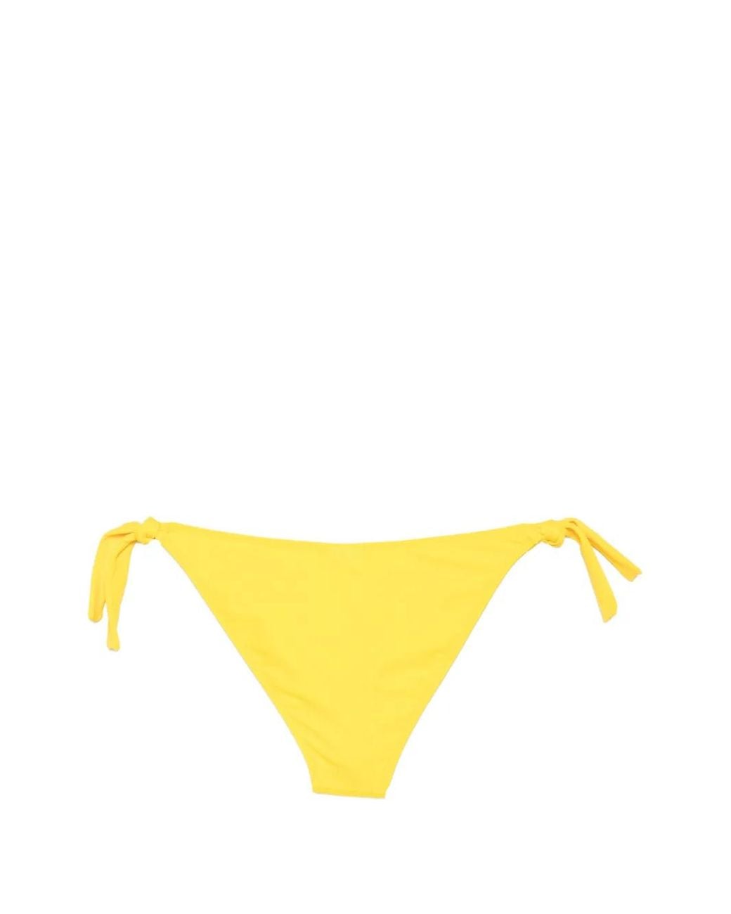 Moschino Yellow Lycra Swim Briefs With Ties