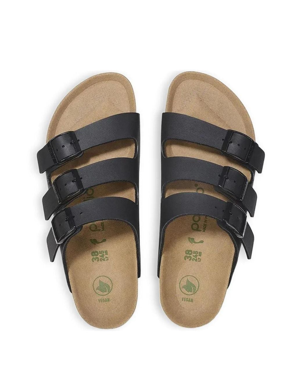 Birkenstock Black Florida Triple-Strap Platform Sandals