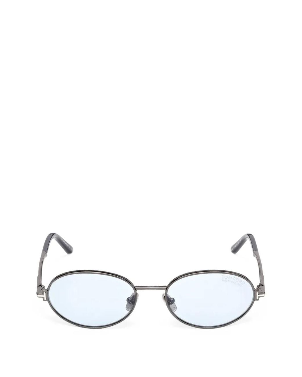 Tom Ford White Gina-02 Oval-Frame Sunglasses