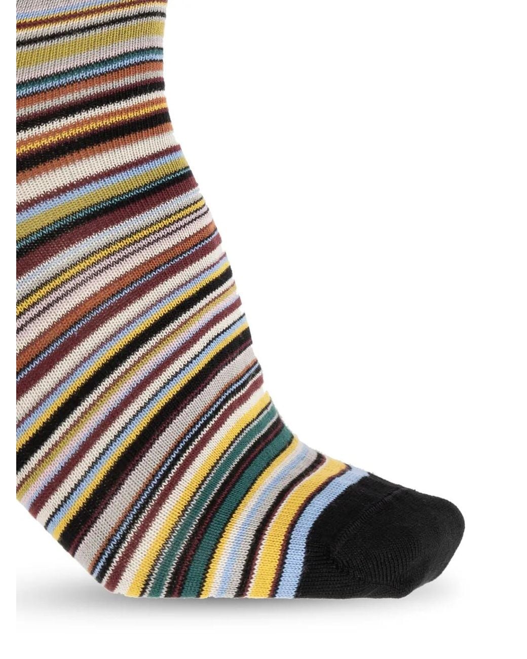 Paul Smith Black Signature Stripe Cotton Socks for men