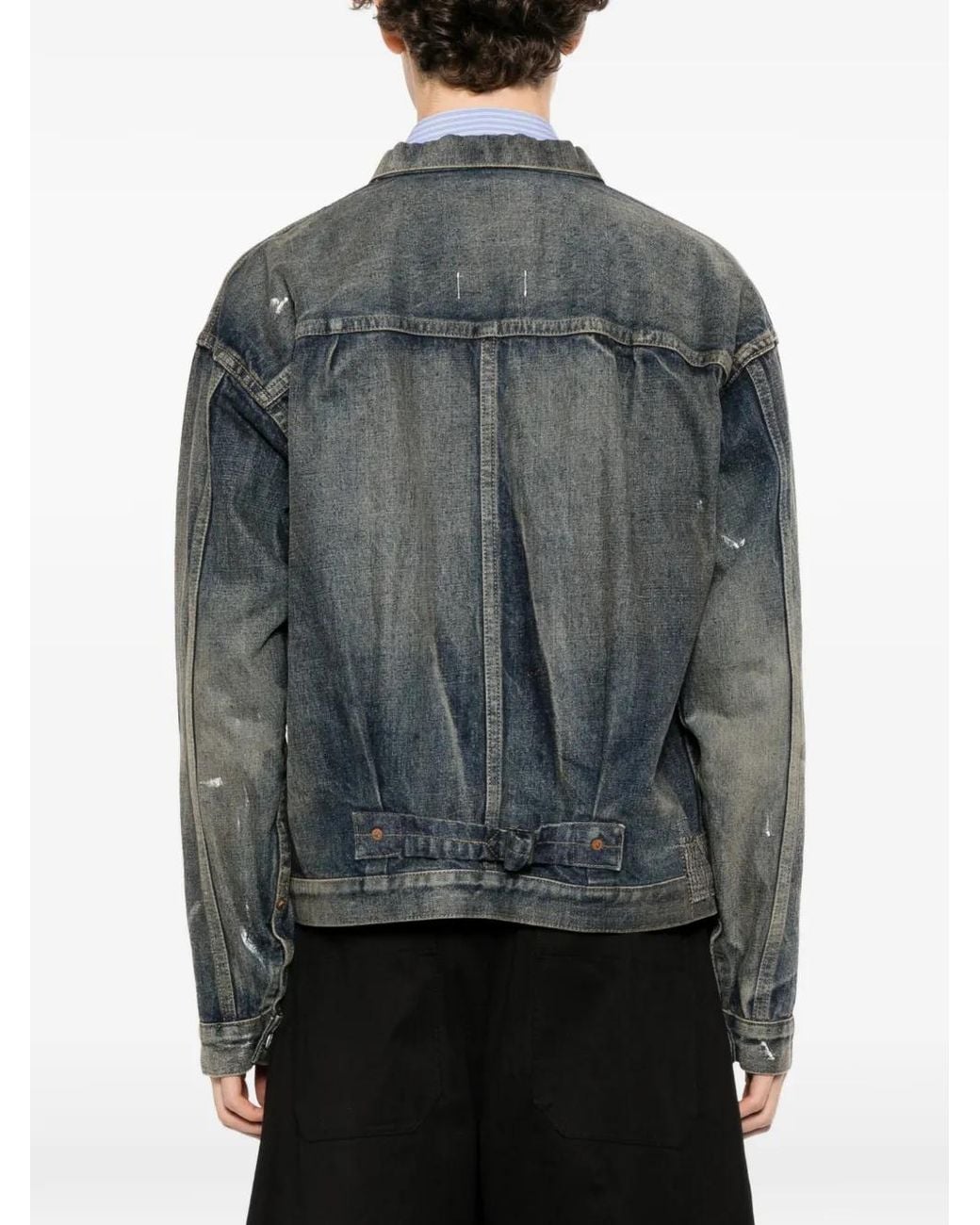 Junya Watanabe Jeansjacke Im Patchwork-Look in Green für Herren