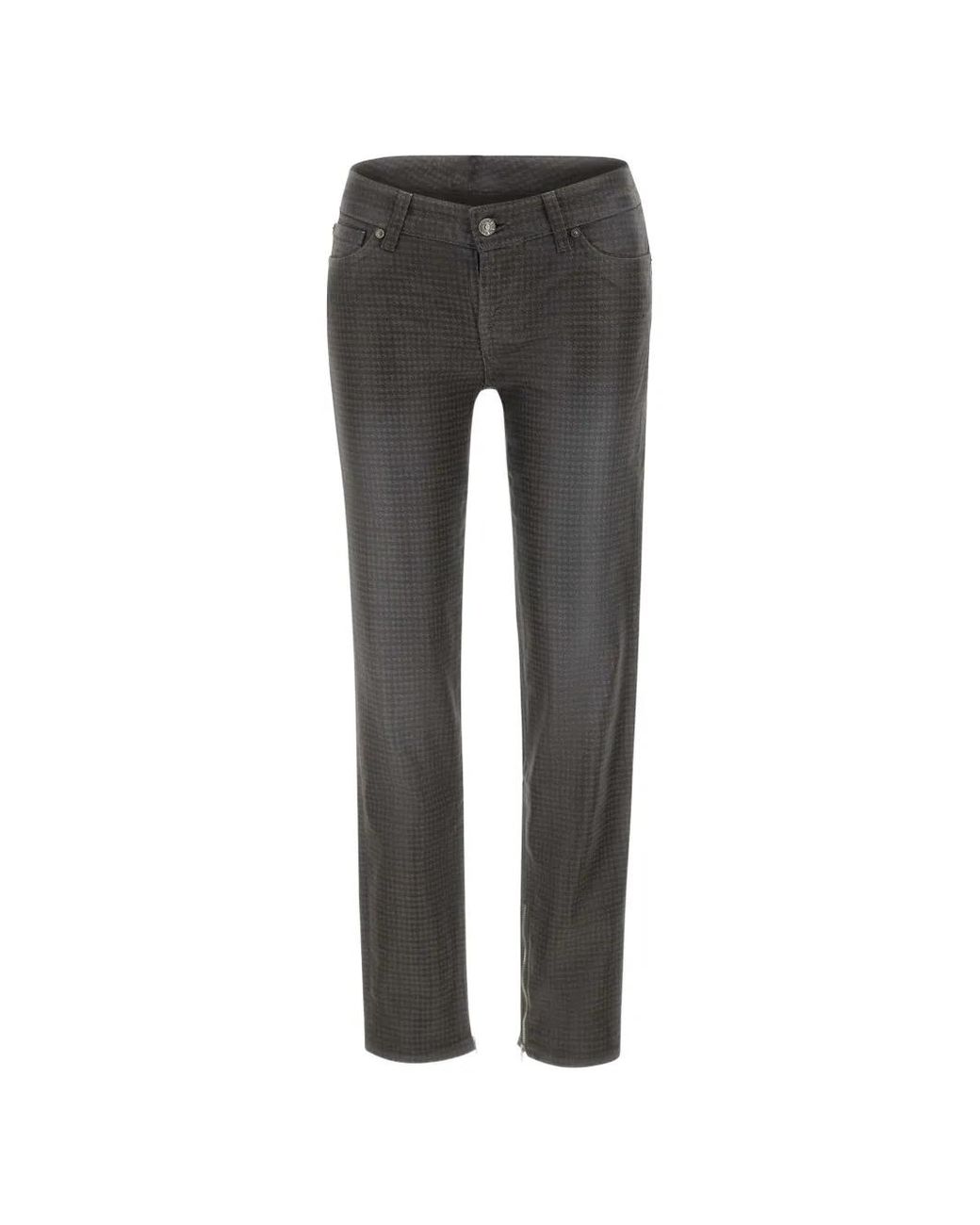 7 For All Mankind Gray Y2K Skinny Houndstooth Jeans